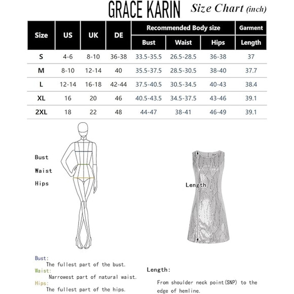 GRACE KARIN Pink Sequin Dress Holiday Party Dresses Women Wedding Shimmer NWT - Picture 3 of 8